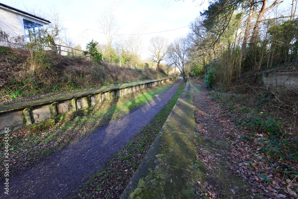 Closed and abandoned railway station at West Grinstead in West Sussex Closed and abandoned railway station at West Grinstead in West Sussex