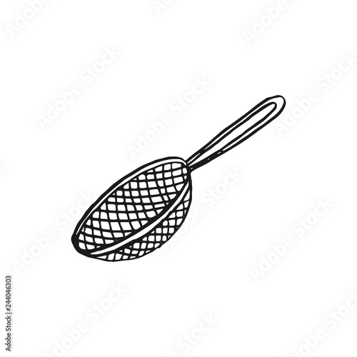 sieve vector doodle sketch isolated on white background