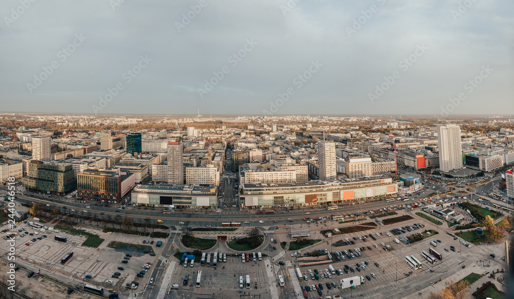 Europe, Poland, Warsaw. Panorama of the city