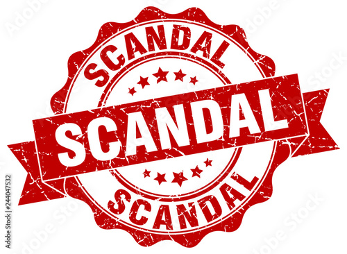 scandal stamp. sign. seal