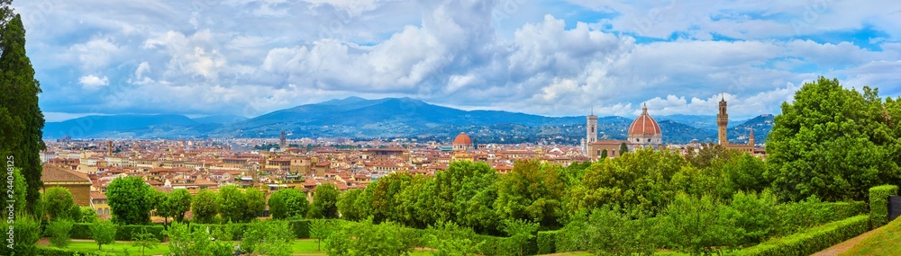 Beautiful city panorama of Florence.