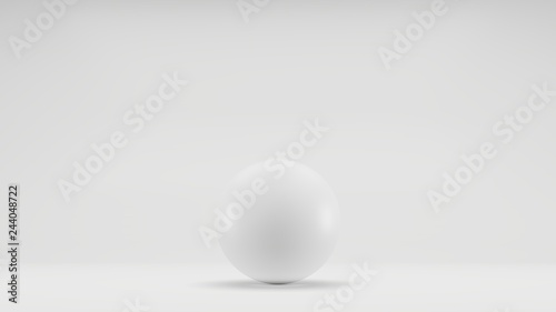 Sphere in a white photo studio © cherezoff