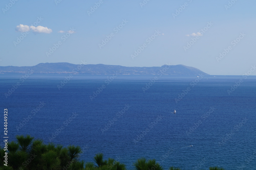 the coast of Naples on a sunny day