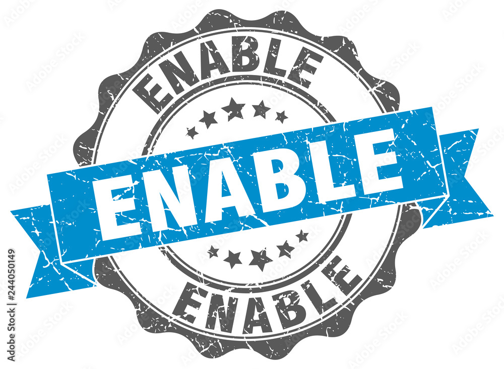 Fototapeta premium enable stamp. sign. seal