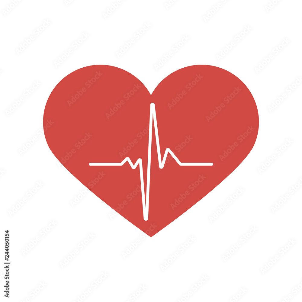Heartbeat / heart beat pulse flat vector icon for medical apps and websites Heartbeat / heart beat pulse flat vector icon for medical apps and websites