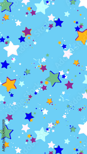 Abstract background of colored stars. Suitable for a phone background