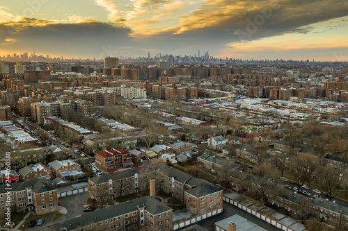 Canvas Print Aerial of Queens New York City