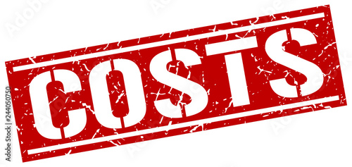 costs square grunge stamp