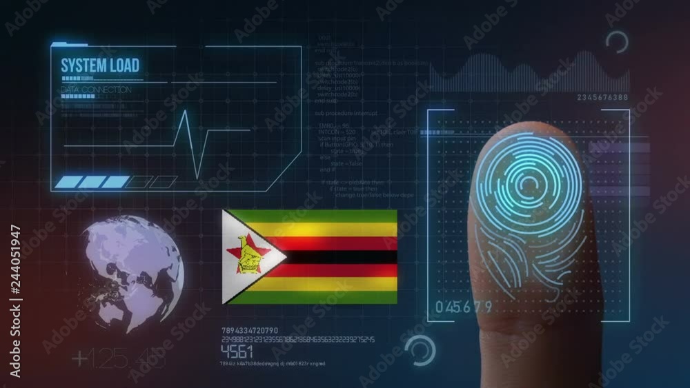 Finger Print Biometric Scanning Identification System. Zimbabwe Nationality