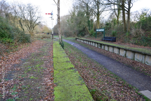 Closed and abandoned railway station at West Grinstead in West Sussex photo