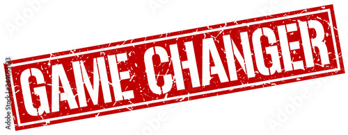 Bild auf Leinwand game changer square grunge stamp