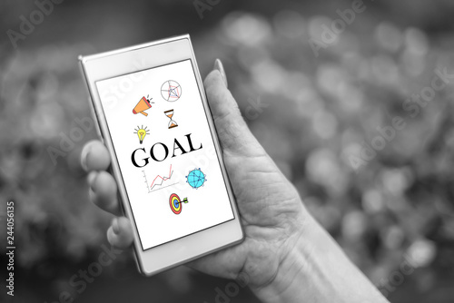 Goal concept on a smartphone