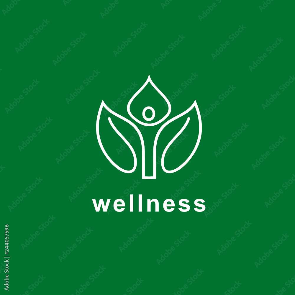 Vector logo design template. Wellness and healthy icon. Stock Vector |  Adobe Stock