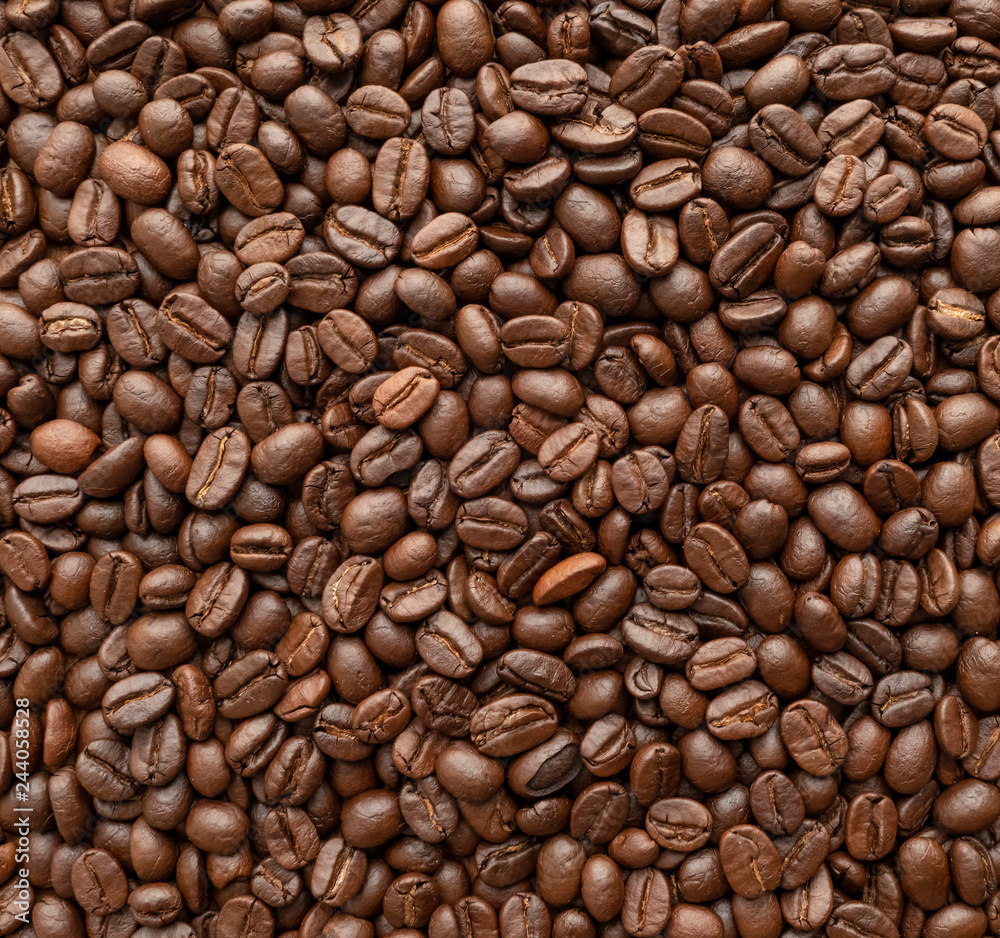 Roasted of coffee beans for background. Close-up. Roasted of coffee beans for background. Close-up.