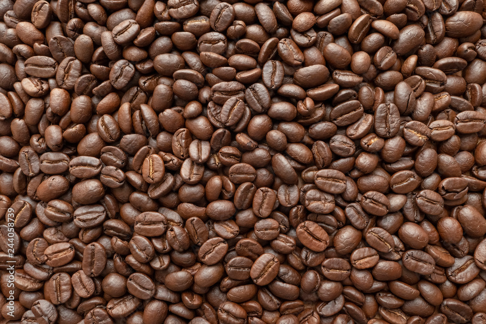 Roasted of coffee beans for background. Close-up. Roasted of coffee beans for background. Close-up.