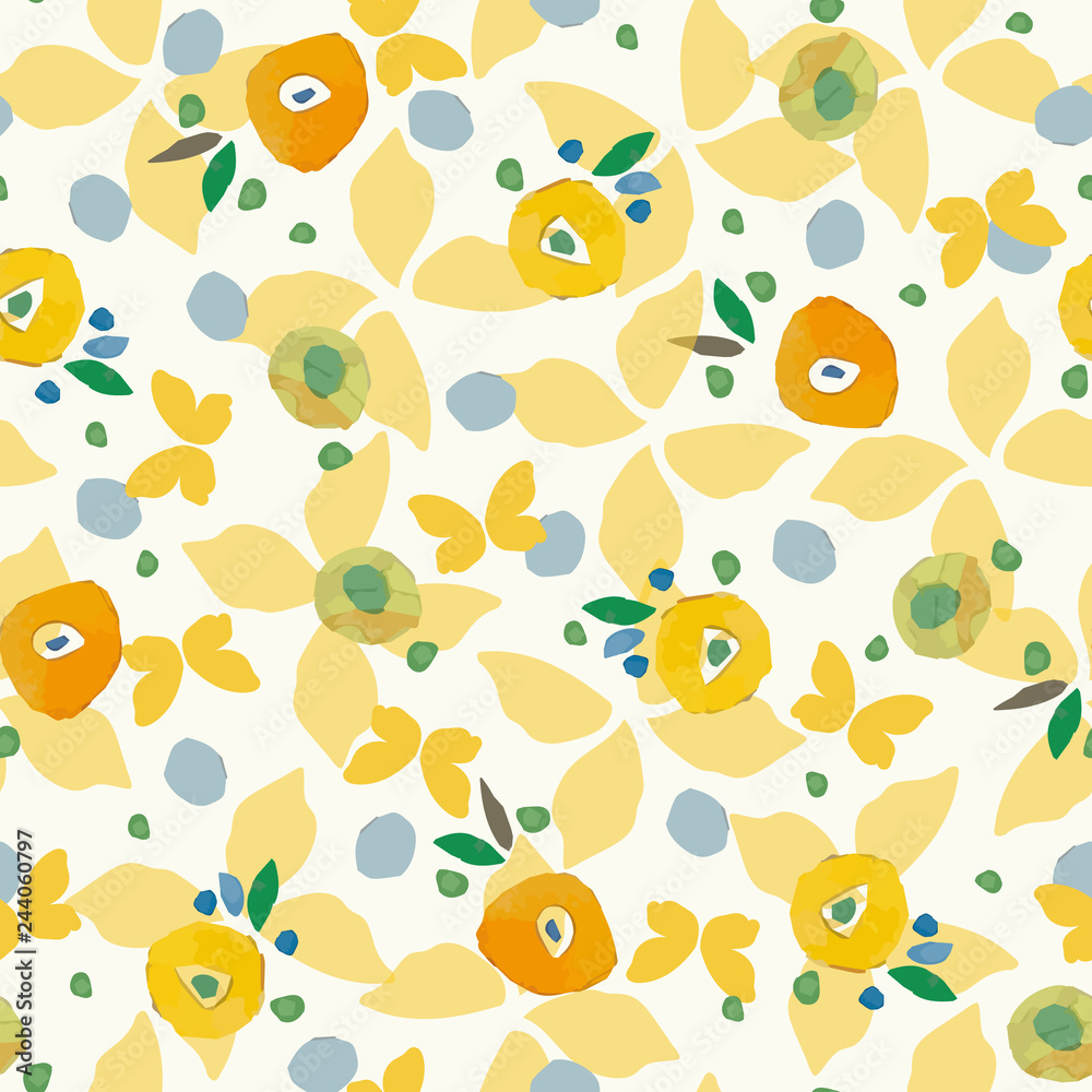 Cream pattern with butterfy colorful dots. Cream pattern with butterfy colorful dots.