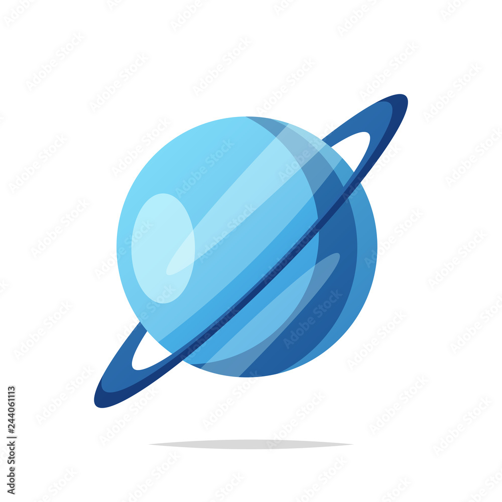 Fototapeta premium Planet uranus vector isolated illustration