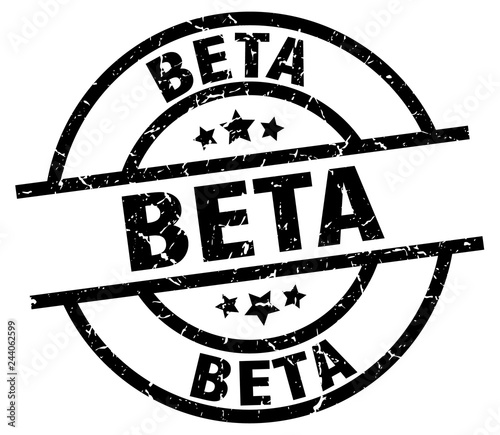 beta round grunge black stamp