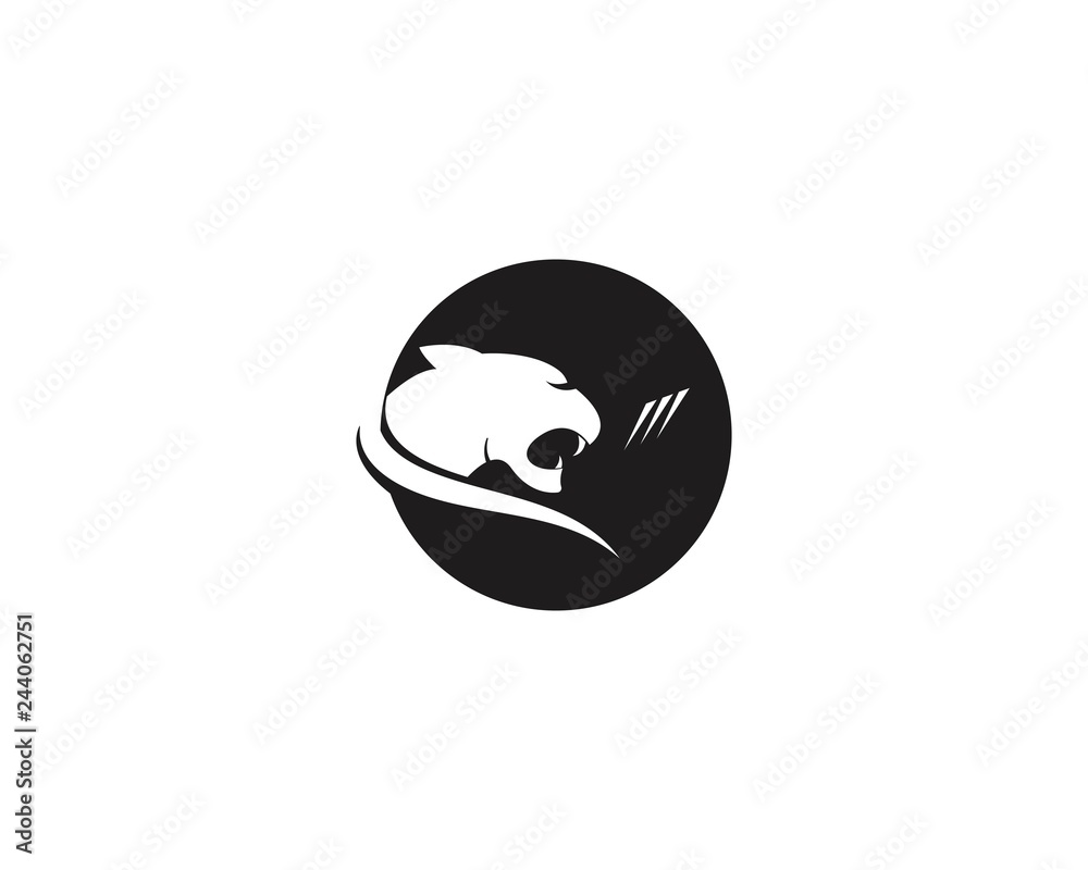 Puma head icon logo vector template Stock Vector | Adobe Stock