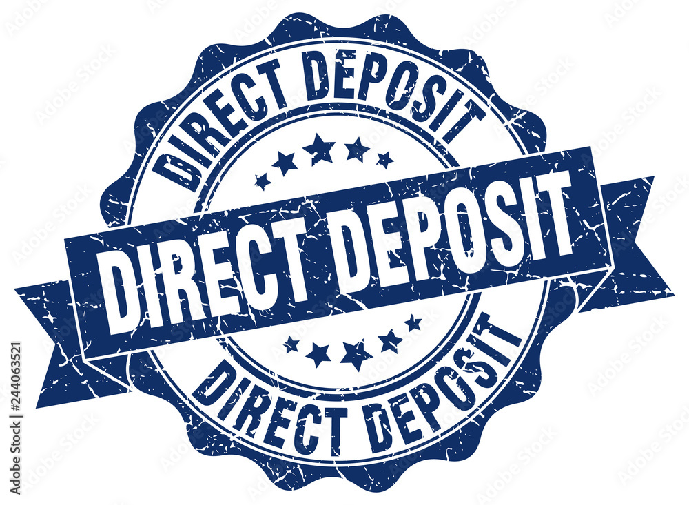Fototapeta premium direct deposit stamp. sign. seal