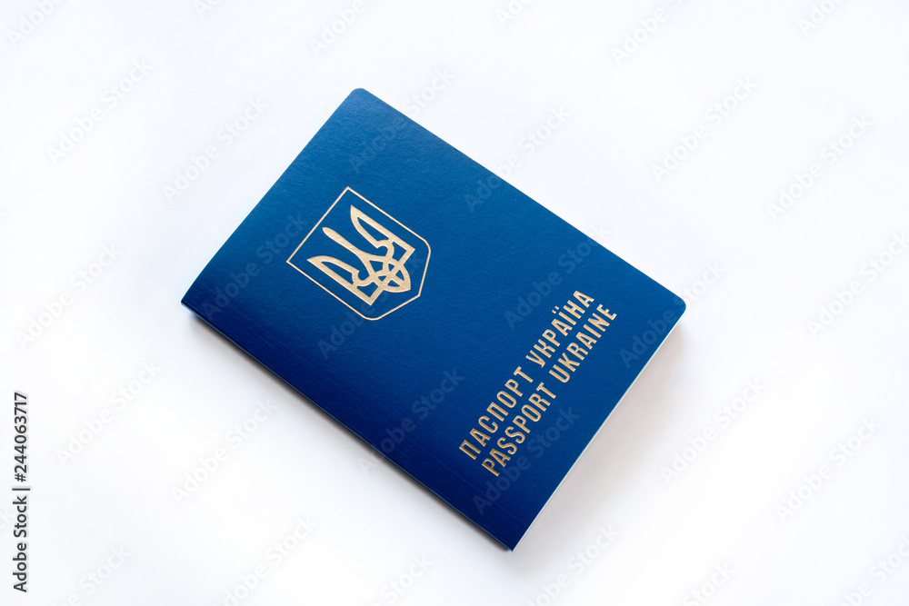 Ukrainian passport, isolated on white background Ukrainian passport, isolated on white background