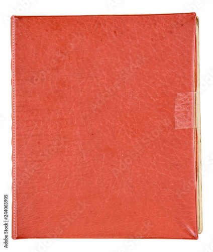 cover old red photo album for photos