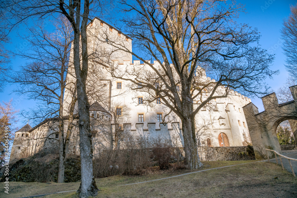 Ancient Castle of Lienz in winter, Austria Ancient Castle of Lienz in winter, Austria