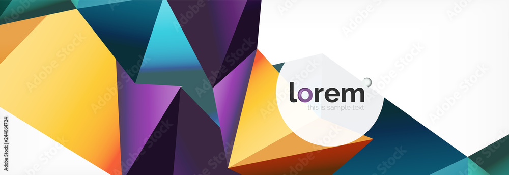 Modern geometric background. Poster template with polygonal elements Modern geometric background. Poster template with polygonal elements