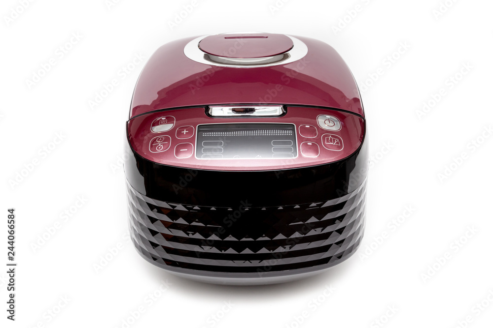 Computer rice cooker with smart cook program on White Background. Computer rice cooker with smart cook program on White Background.