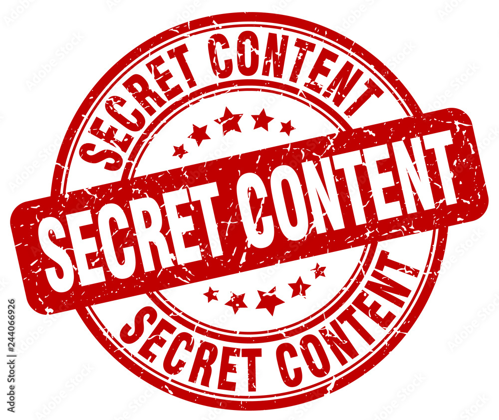 secret content red grunge stamp secret content red grunge stamp