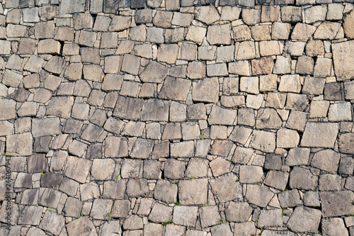 stone wall for wallpaper and background, from Osaka castle stone wall, Japan.