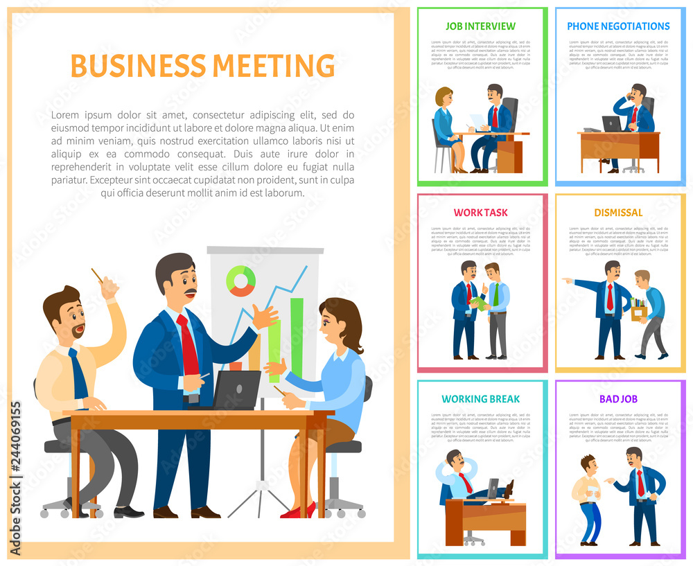 Business Meeting of Team in Office, Employment Business Meeting of Team in Office, Employment