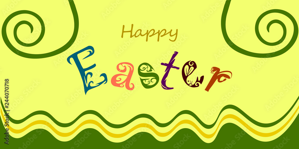 happy easter holiday text