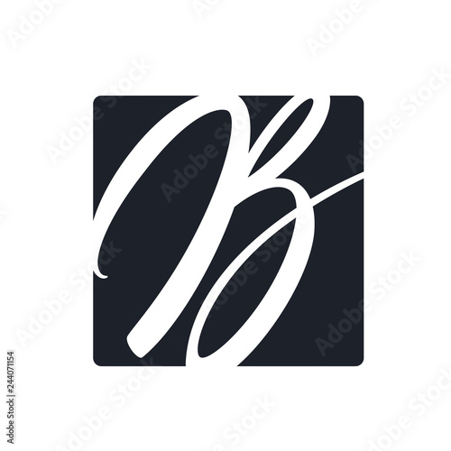 Creative b letter vector logo design. Monogram vector sign. Character logotype symbol. Icon design