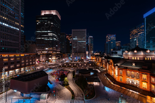 Bild auf Leinwand city at night