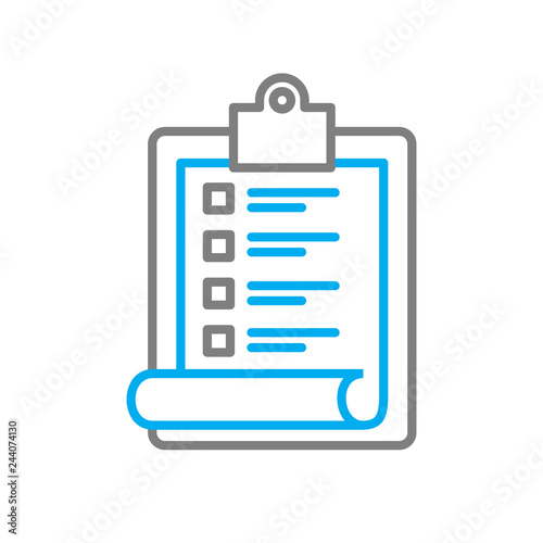 Online shopping list icon on white background for graphic and web design, Modern simple vector sign. Internet concept. Trendy symbol for website design web button or mobile app