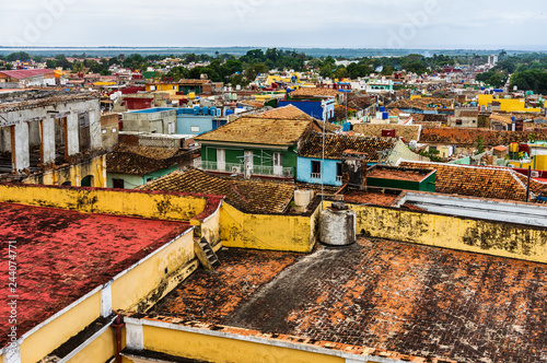 The view over colonial village of Trinidad, Cuba. Trinidad is a Unesco World Heritage site.