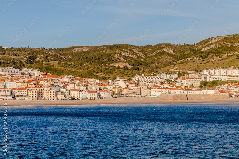 Vista de Sesimbra em Portugal