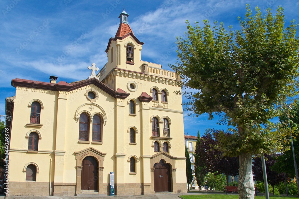 San Fermin de Aldapa Church in the Old Town of Pamplona, Spain