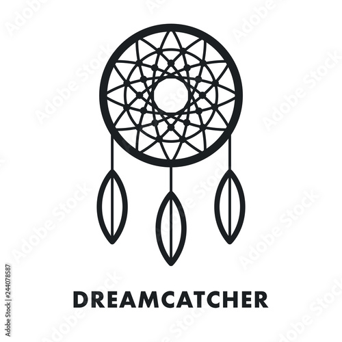 Dream Catcher Icon. Line Style Vector Illustration Stock Vector -  Illustration of catcher, vector: 247654955