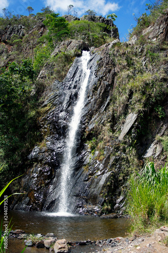 Brazilian waterfalls in Minas Gerais river cascades