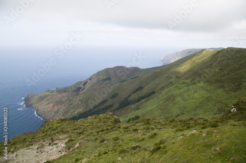 the coast by the ocean in Coruña, Spain