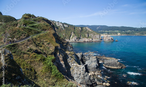 the coast by the ocean in Coruña, Spain