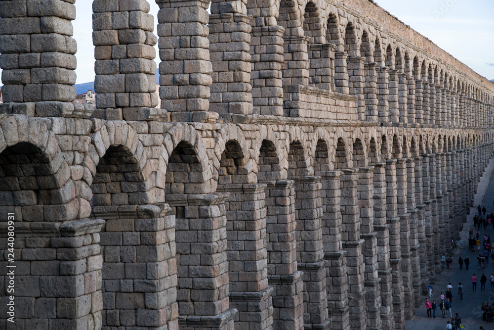 aqueduct in Segovia, Castilla y Leon, Spain