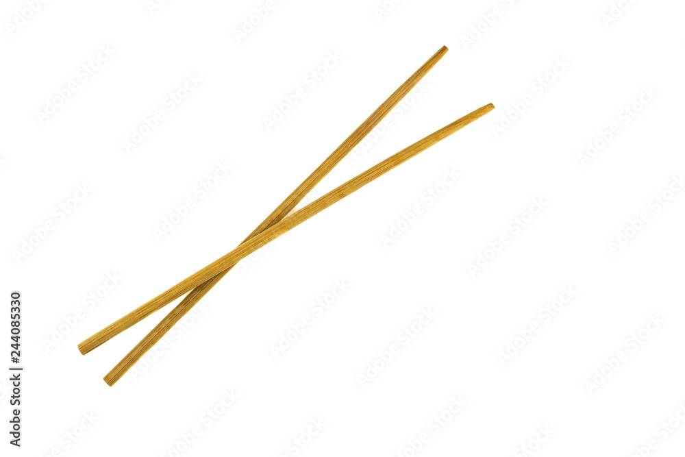 bamboo chopsticks isolated on white background. bamboo chopsticks isolated on white background.