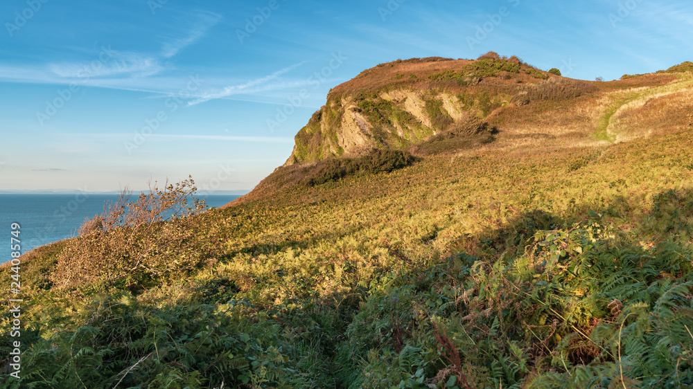 The Bristol Channel and Hillsborough Hill near Ilfracombe, Devon, England, UK