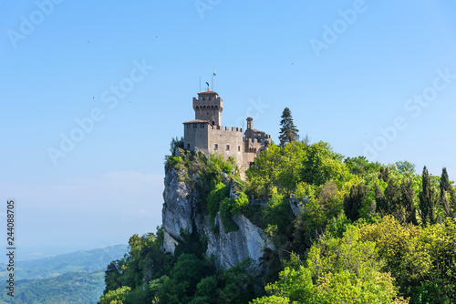 Amazing view of De La Fratta or Cesta, one of three peaks the city of San Marino.