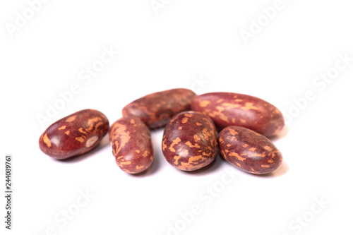 Pinto beans isolated on white background close-up