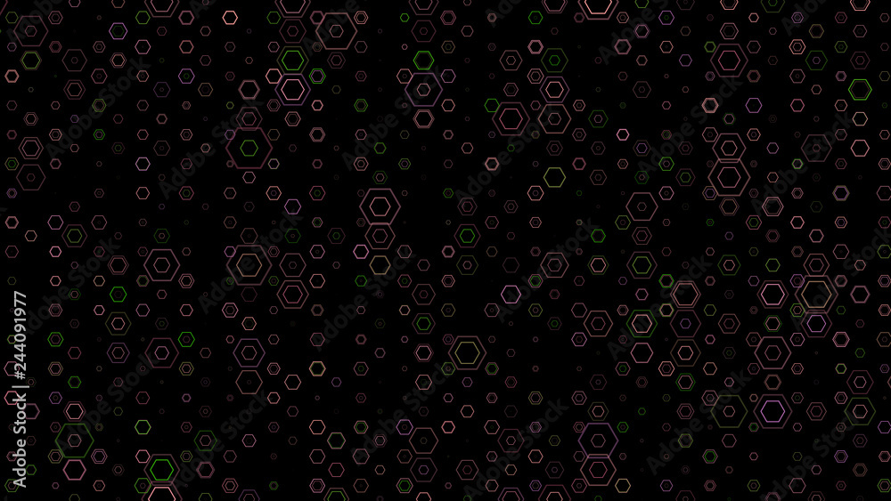 Abstract background pattern with a variety of hexagons. Abstract background pattern with a variety of hexagons.