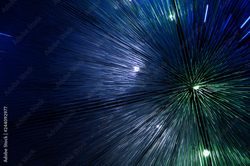 Obraz premium Abstract background. Closeup of decorative light garlands.